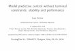 Model predictive control without terminal constraints: stability