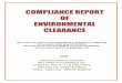 COMPLIANCE REPORT OF ENVIRONMENTAL CLEARANCE