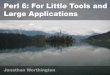 Perl 6: For Little Tools and Large Applications