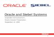 Oracle and Siebel Systems