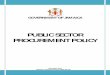 PUBLIC SECTOR PROCUREMENT POLICY - Office of the Contractor