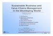 Sustainable Business and Value Chains Management in the Developing