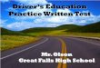 Driverâ€™s Education Practice Test - Great Falls Public Schools