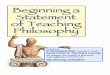 Beginninga Statement of Teaching Philosophy