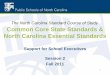 The North Carolina Standard Course of Study Common Core State