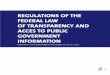 REGULATIONS OF THE FEDERAL LAW OF TRANSPARENCY AND ACCES TO