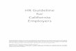 HR Guideline for California Employers - Contra Costa County