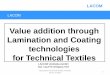 Value addition through Lamination and Coating technologies for