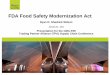 FDA Food Safety Modernization Act - Grocery Manufacturers