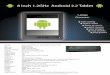 8 inch 1.2GHz Android 2.2 Tablet - MTD