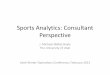Sports Analytics: Consultant Perspective