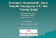 Maximum Sustainable Yield: Wealth Management for the