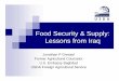 Food Security & Supply: Lessons from Iraq