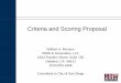 Criteria and Scoring Proposal - San Diego