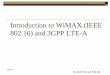Introduction to WiMAX (IEEE 802.16) and 3GPP LTE-A