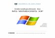 Introduction to MS WINDOWS XP - University of Cape Town / Welcome