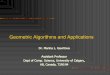 Geometric Algorithms and Applications