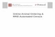 Online Animal Ordering & RFID Automated Census RFID Automated Census