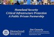 Homeland Security Critical Infrastructure Protection A Public