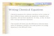 Writing Chemical Equations sound - Black Hills State University