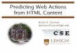 Predicting Web Actions from HTML Content