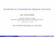 Introduction to Computational Algebraic Geometry Jan Verschelde