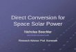 Direct Conversion for Space Solar Power - NASA's Institute for