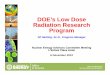 Presentation: Research Results From Low Dose Radiation Program by Dr. Noelle Metting