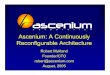 Ascenium: A Continuously Reconfigurable Architecture