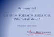 Acronym Hell GIS SSDM PODS HTML5 SOA FOSS