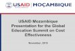 USAID Mozambique Presentation for the Global Education 