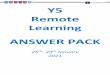 Y5 Remote Learning ANSWER PACK - Pontefract Academies Trust