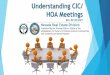 Understanding CIC/ HOA Meetings