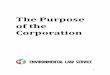 The Purpose of the Corporation Project