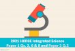 2021 HKDSE Integrated Science Paper 1 Qs. 2, 6 & 8 and 