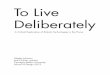 To Live Deliberately