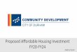 Proposed Affordable Housing Investment FY20-FY24