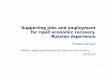Supporting jobs and employment for rapid economic recovery 