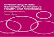 Influencing Public Behaviour to Improve Health and Wellbeing