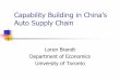 Capability Building in Chinaâ€™s Auto Supply Chain