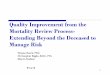 Quality Improvement from the Mortality Review Process - National