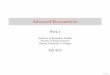 Advanced Econometrics - IES