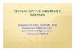 Parts-of-speech Tagging for Kannada - LDC-IL