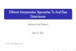 Different Interpretation Approaches To Acid Base -