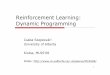 Reinforcement Learning: Dynamic Programming - Machine