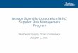 Boston Scientific Corporation (BSC) - New England Supply Chain