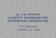 UL 1741 Update A Safety Standard for Distributed Generation