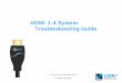 HDMI 1.4 system troubleshooting guide -
