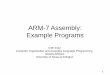ARM-7 Assembly: Example Programs