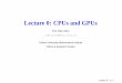 Lecture 0: CPUs and GPUs